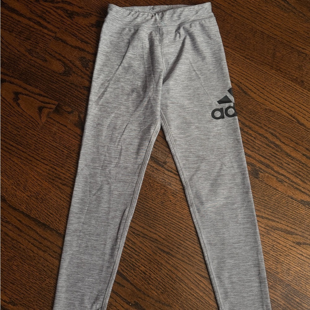New Adidas Kids Heather Gray Leggings